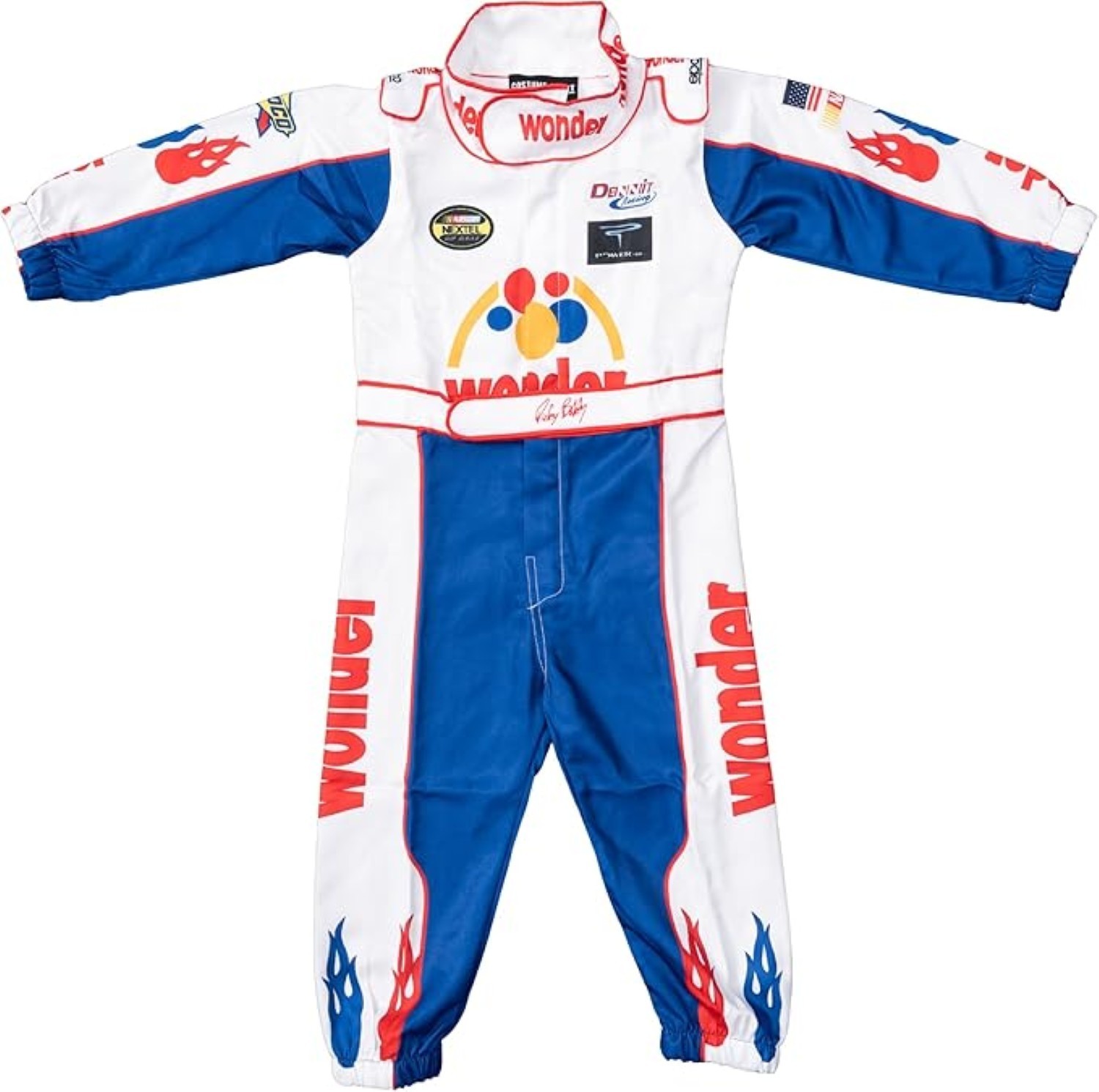 Ricky Bobby Movie Kids Toddler Halloween Cosplay Costume Set (Suit & Hat)