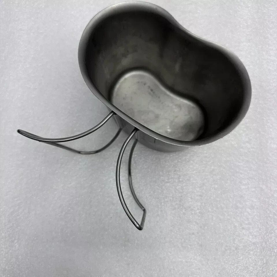 GENUINE US MILITARY CANTEEN CUP 1QT USGI STAINLESS HEAVY DUTY MINT