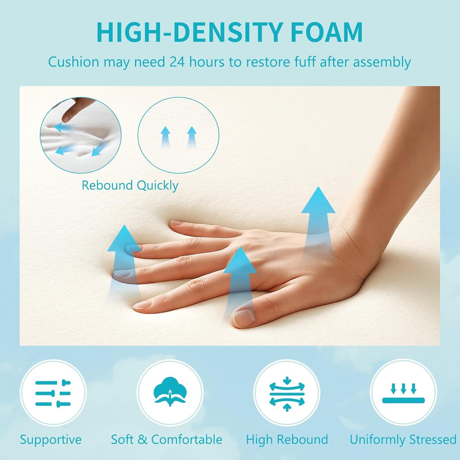 SUNYRISY 72"x21"x5" Chaise Lounge Cushions Set of 2 Waterproof Sun- Patio Pads