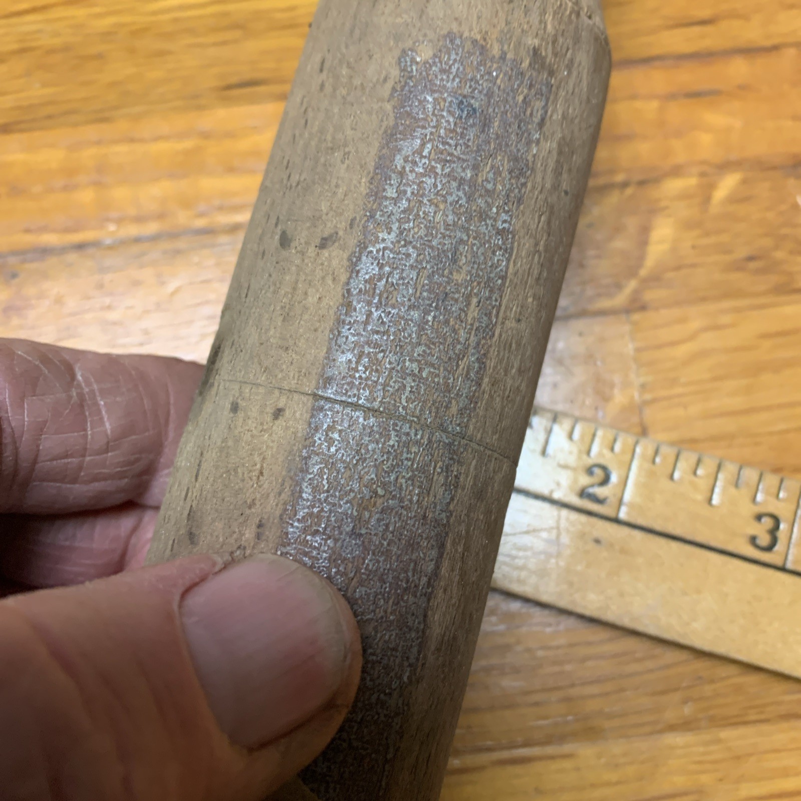 Vintage 14.5" Oak Wood Auger Tee Handle Replacement Square Hole