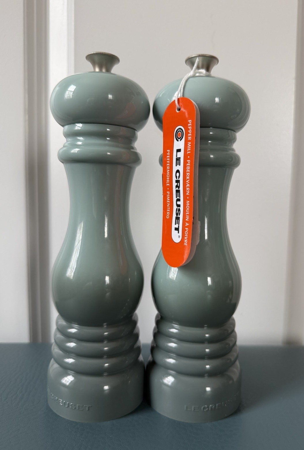 Salt & Pepper Mills in Sea Salt, New, By: Le Creuset