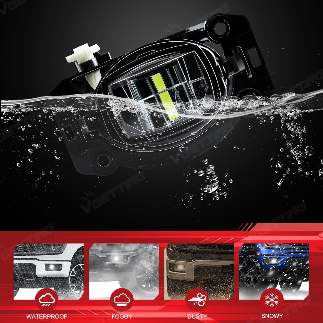 LED Front Fog Light Kits For 2024-2025 Ford F-150 F150 STX XL XLT Left & Right