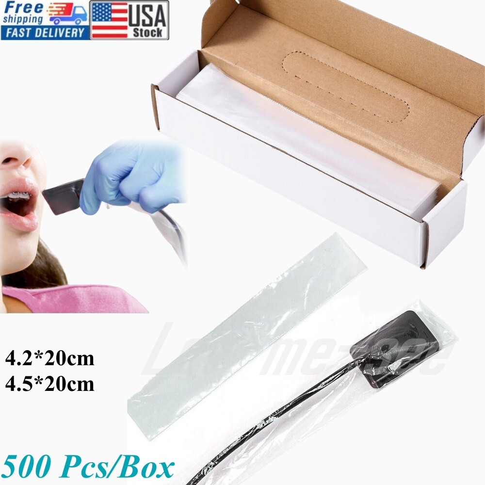 500Pcs/Box Dental Disposable Plastic Protector Digital X-ray Sensor Sleeve Cover
