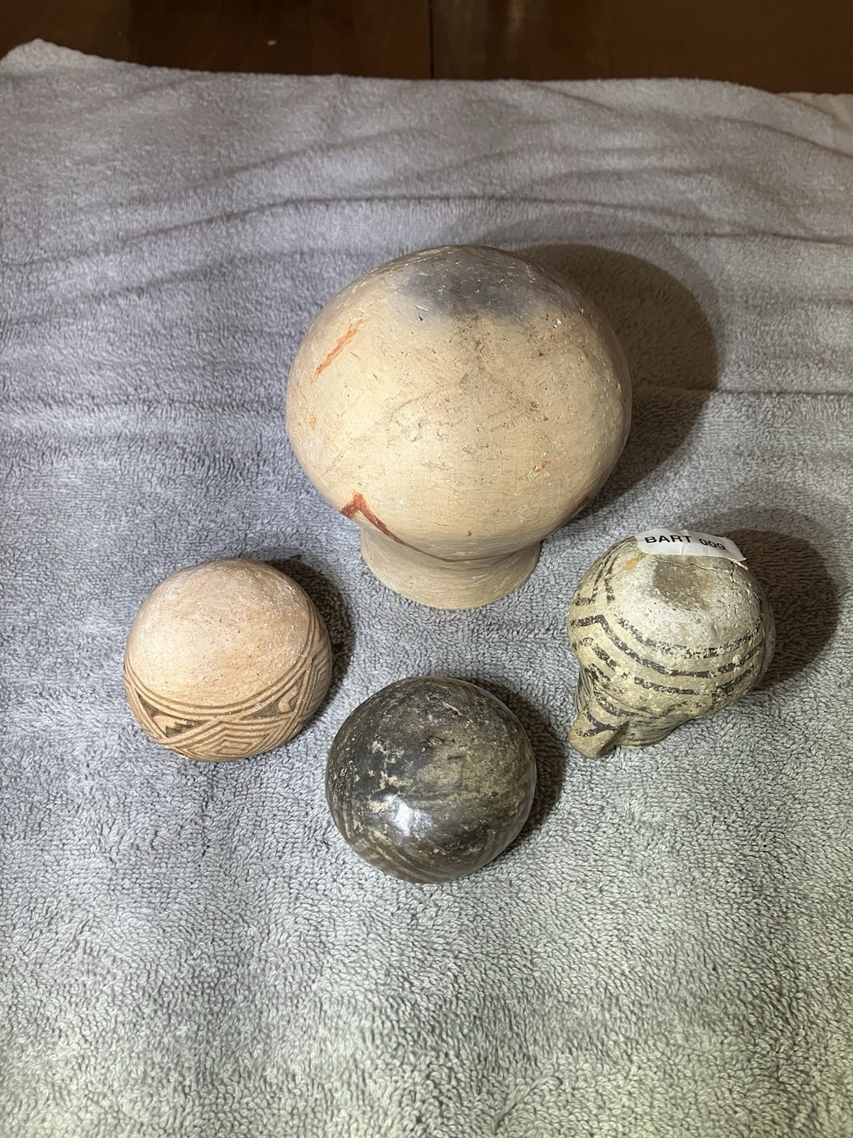 Anasazi Black On White Pottery Miniature Collection