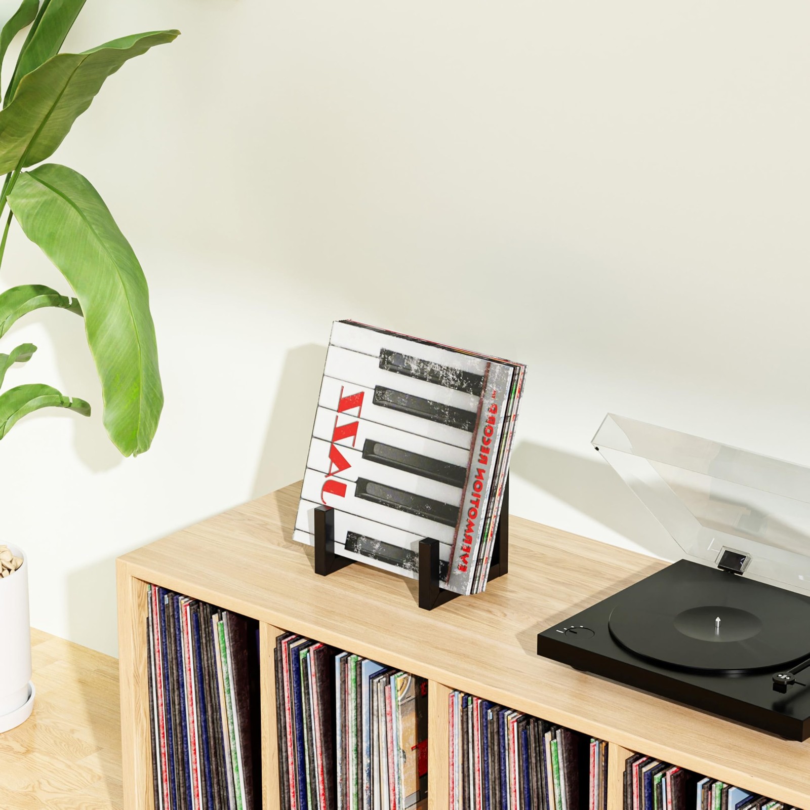 2Pack Records Storage Holder, Vinyl LP Stand CD Display Frame,Metal Album Sto...