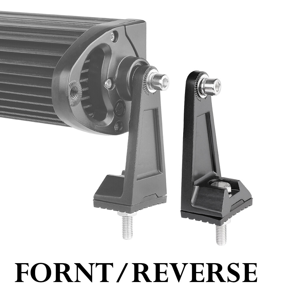 2x LED Light Bar Mounting Brackets 360° Side Rotating Al Alloy Holder Universal