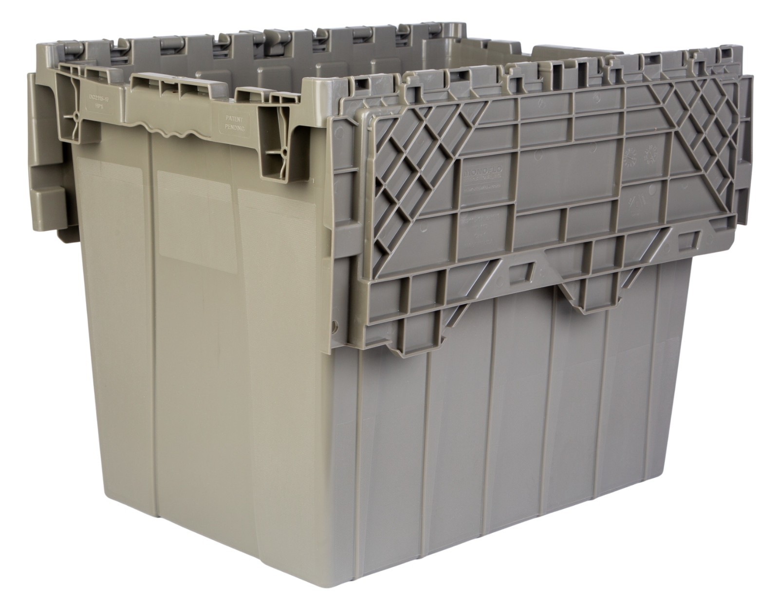 21.9 x 15.2 x 17.2” (17.2 Gallon, 3 Pack) Storage Tote with Hinged Attached Lid