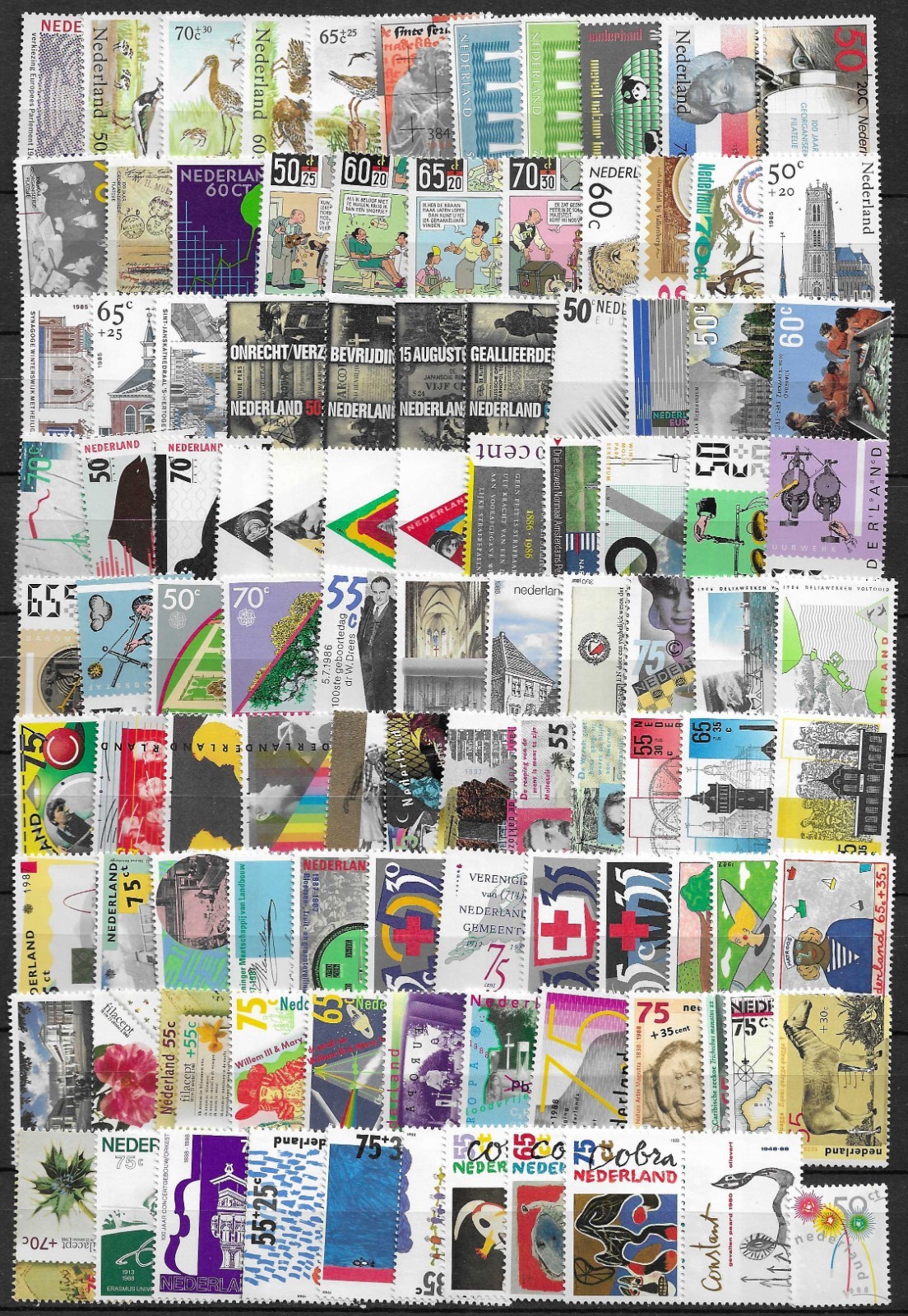 Nederland 1984,1985,1986,1987,1988 5 MNH years incl sheets and booklets