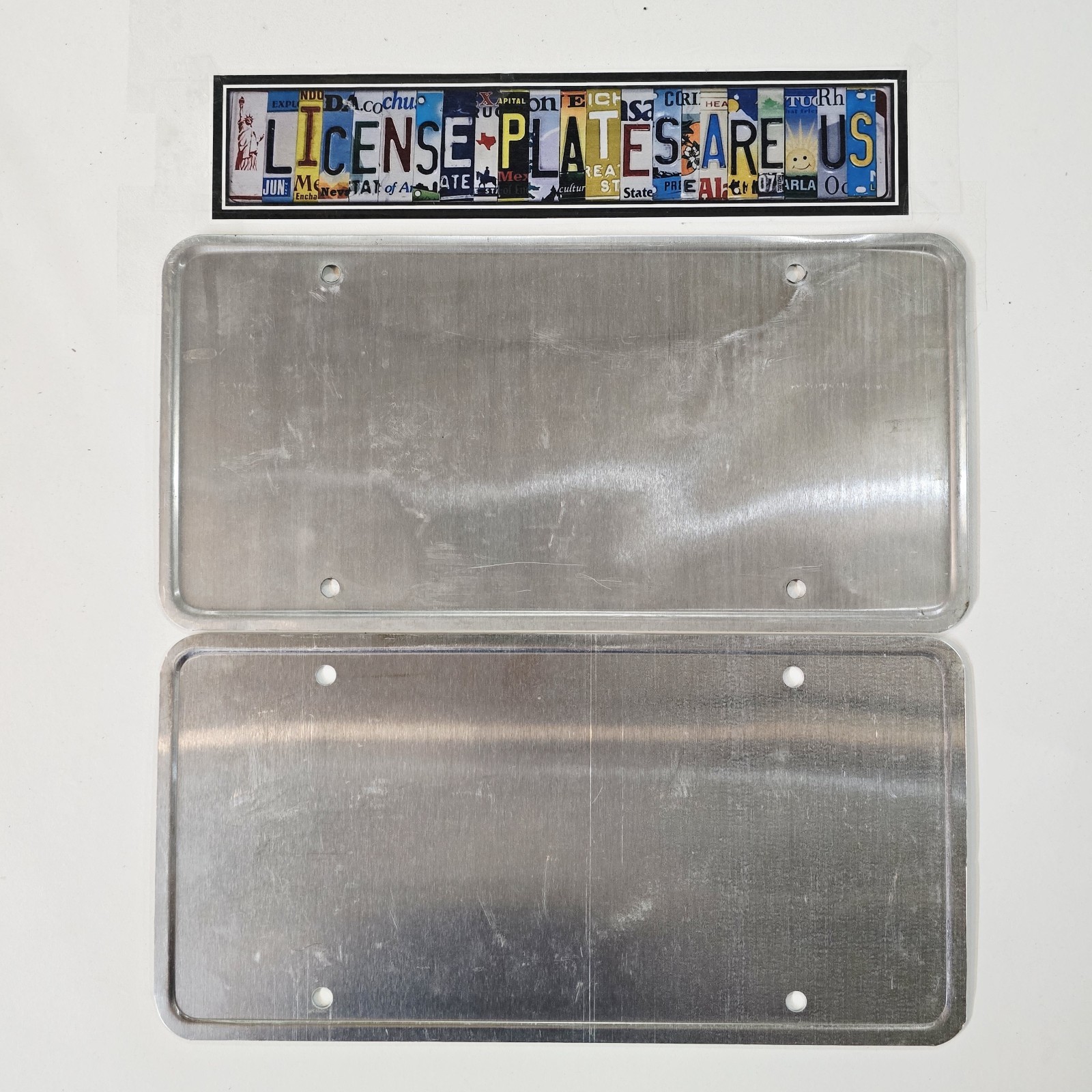 Arizona & Idaho License Plate Lot 2 Real Tags Repeating Triple Number 555