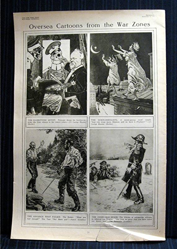 1915 NY Times 10-14 Mid Week War Pictorial WWI Magazine