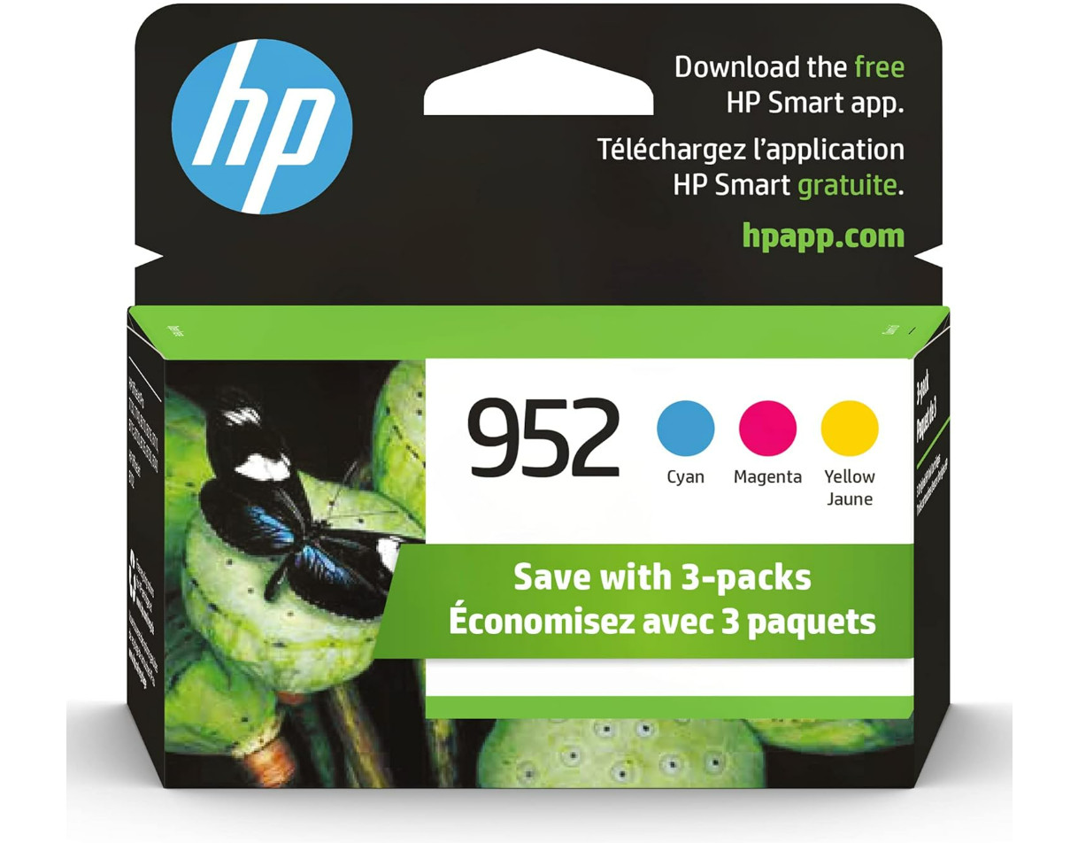 HP 952 Tri-Color Ink Cartridges - Cyan Magenta Yellow (Choose Exp Date) - NEW !!