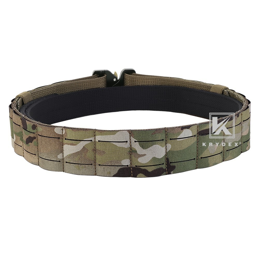 KRYDEX Tactical 2 in Battle Belt Laser Cut MOLLE Inner Belt Padded Anti-Slip Pad