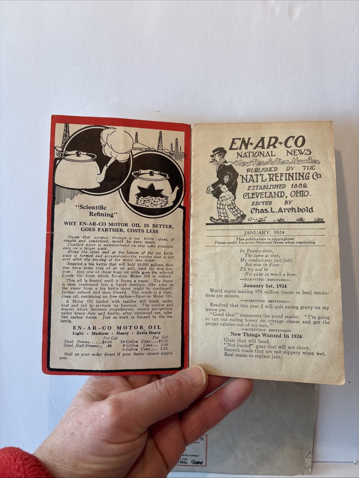 Ten Vintage En-ar-co National News Pamphlets. 1922-1924 Enarco