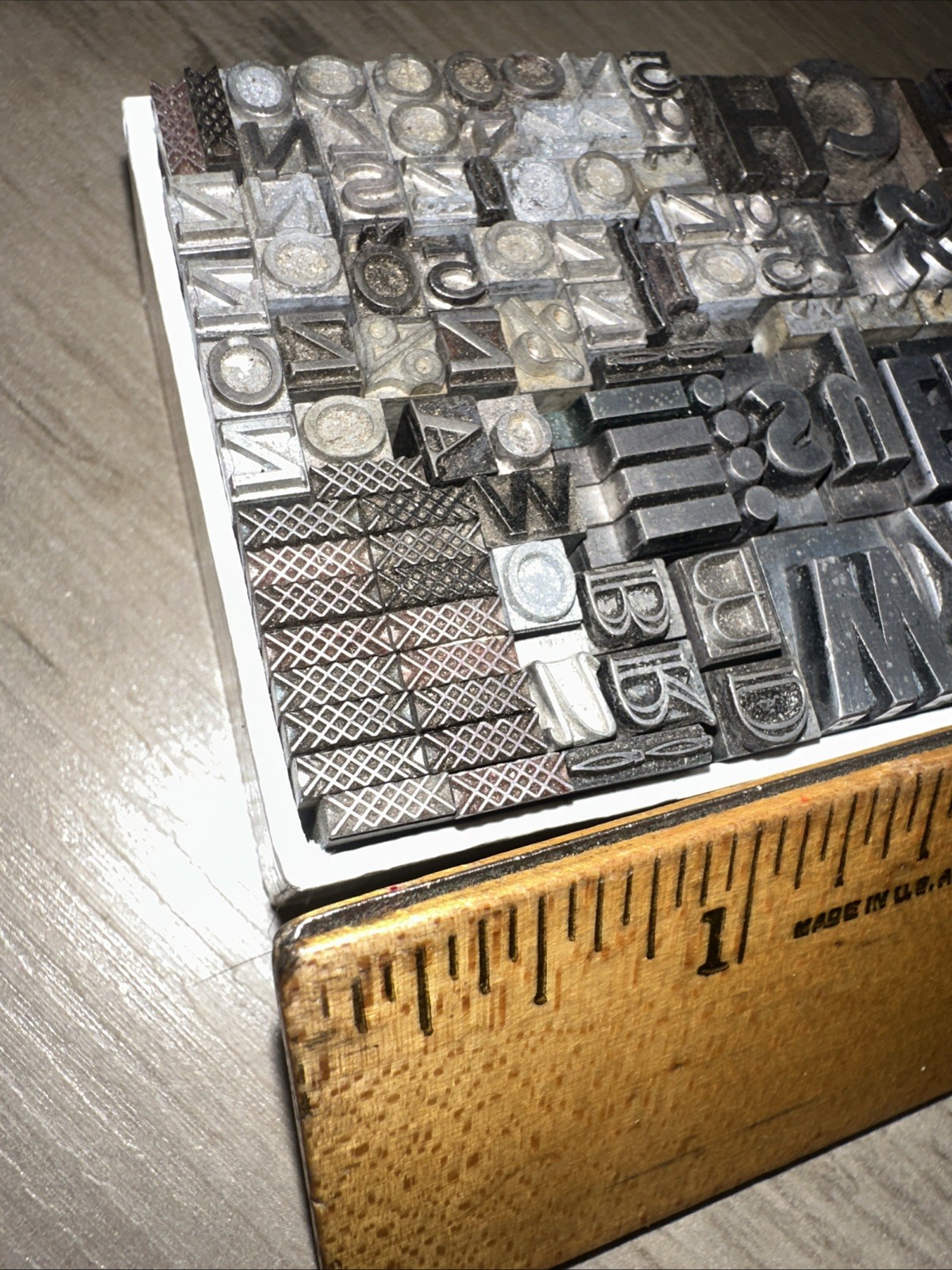 Printing Blocks “ Dingbats Variety “ Nice Collection Letterpress Letters Etc. 2