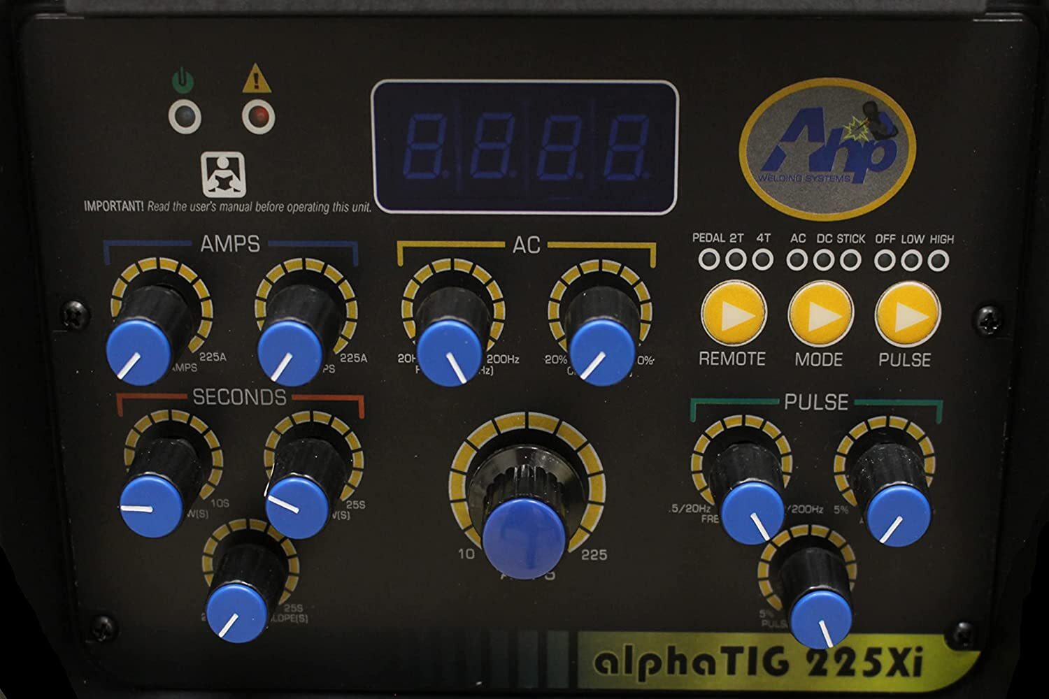 Alpha-TIG 225Xi IGBT AC/DC Pulse TIG/Stick Welder, 200 Amp 110v/220v Dual V AHP