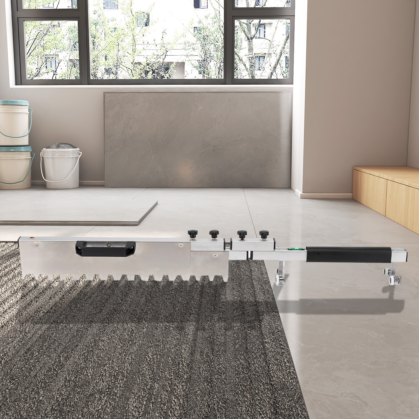 Floor Tile Tiling Paving Tool Flat Sand Screed Mortar Trowel​ Ash Folding Tool