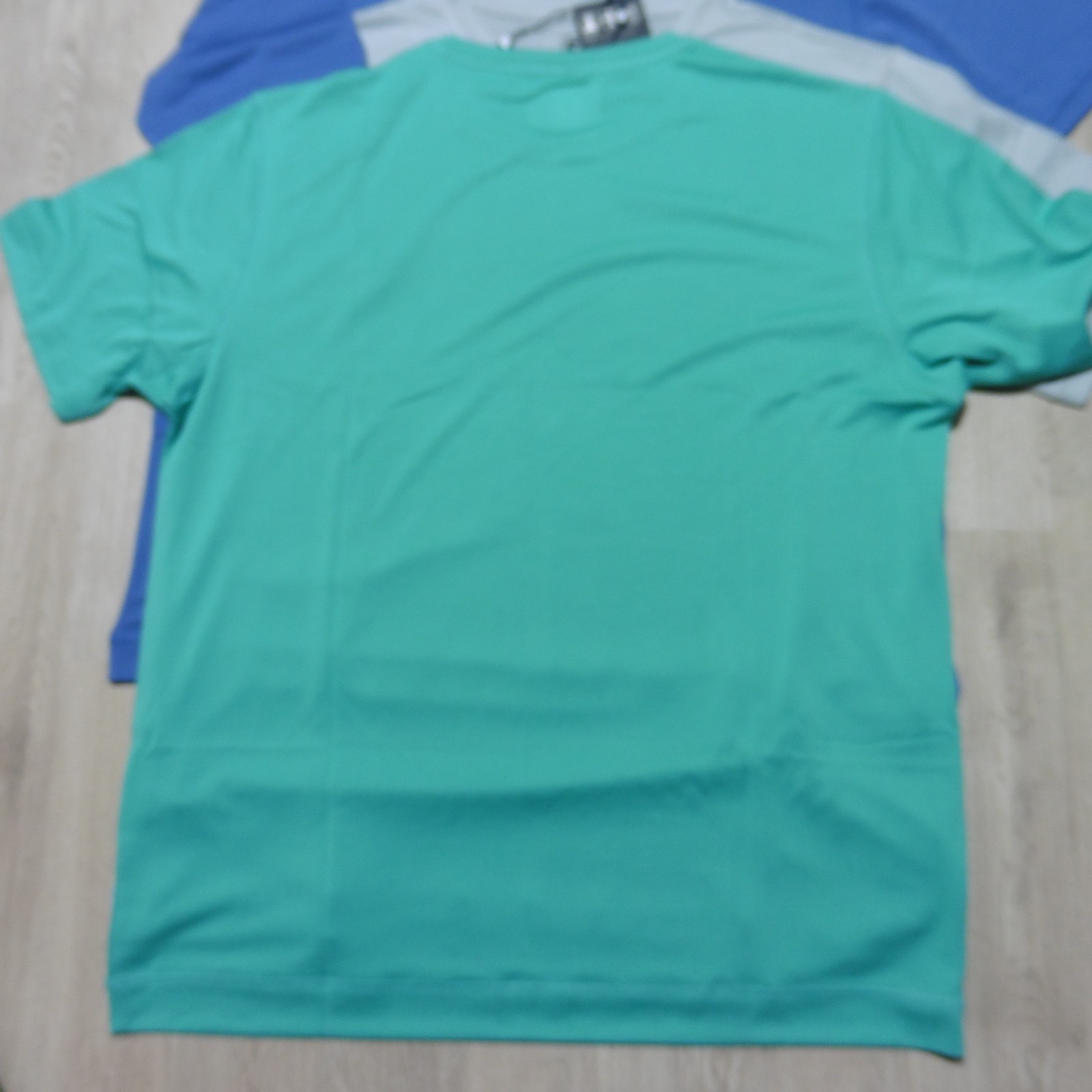 FOOTJOY Mens XL T SHIRT TRAINING WORKOUT GOLF POLYESTER GREY BLUE GREEN