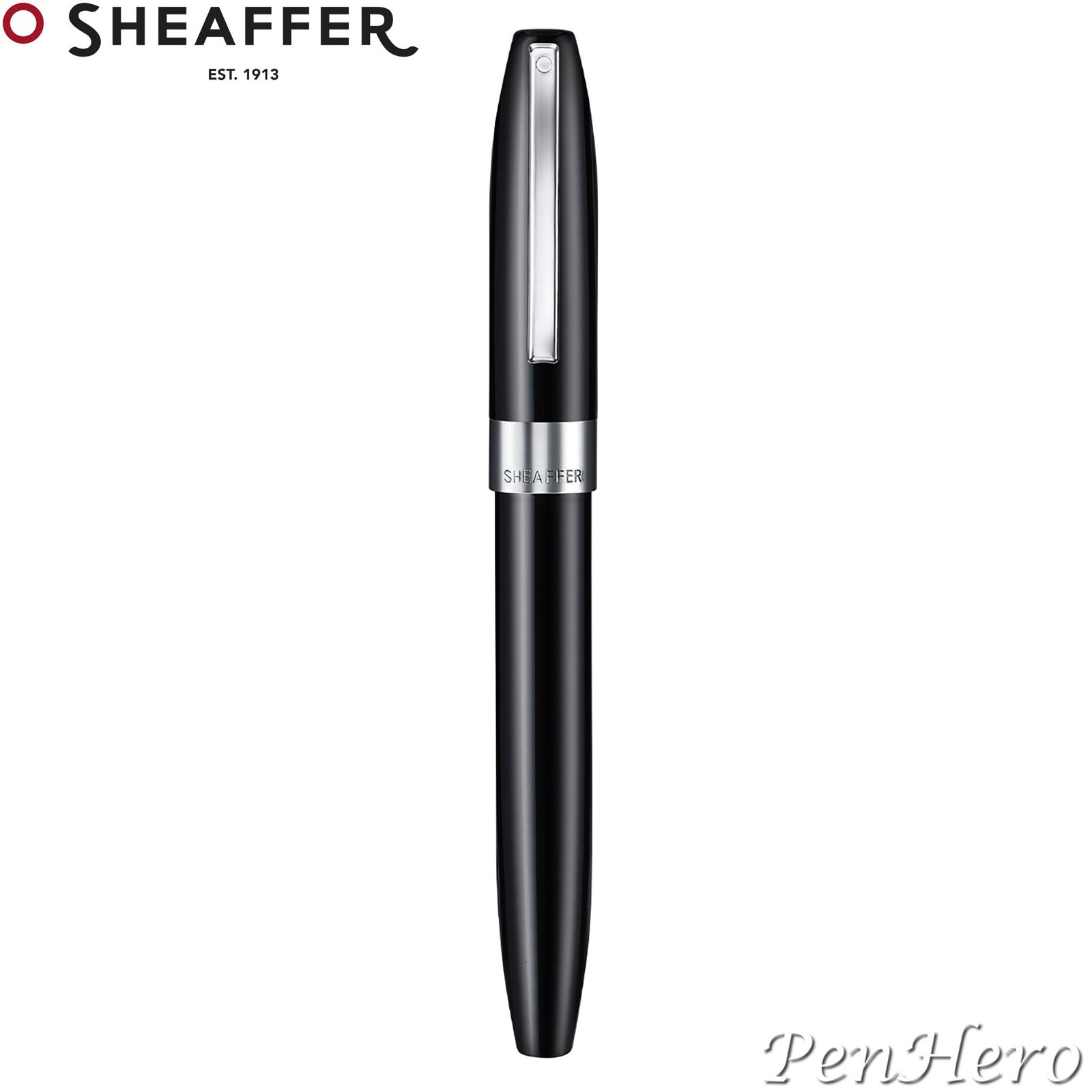 Sheaffer Legacy Glossy Black Fountain Pen Medium with FREE Leather Pouch