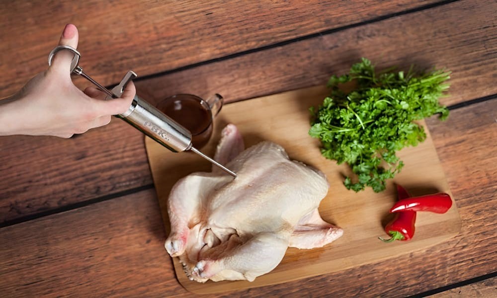 Heavy Duty Meat Injector 304 Stainless Steel - Seasoning Injector -