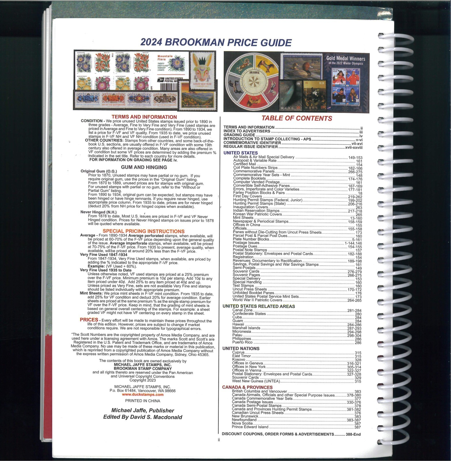 2024 Brookman Price Guide US Canada UN Postage Stamp & Cover Catalogue +Brochure