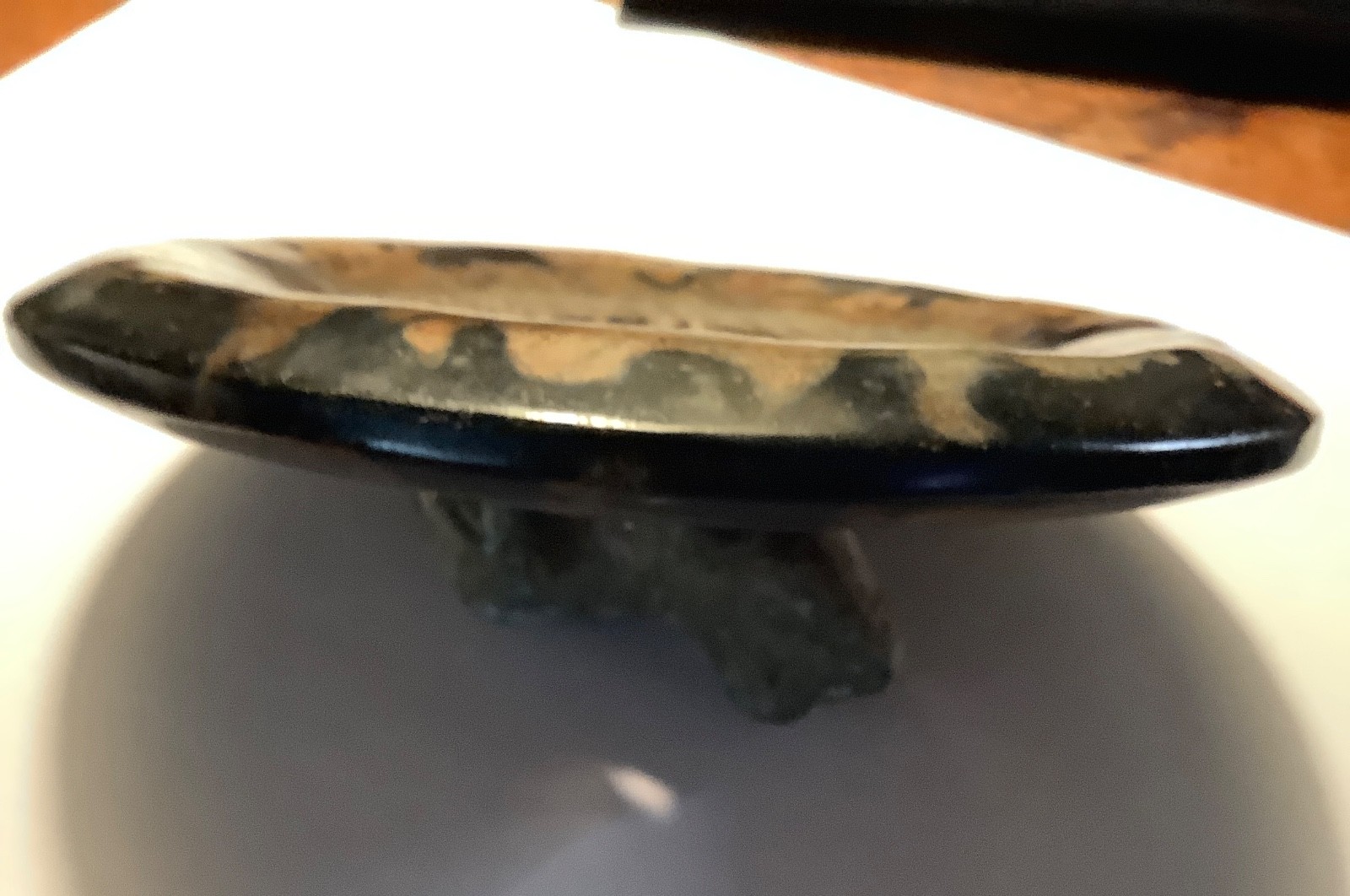 VERY OLD MING ? CHINESE ARTIFACT INCENSE CENSER LID BRONZE FROG JASPER STONE BI