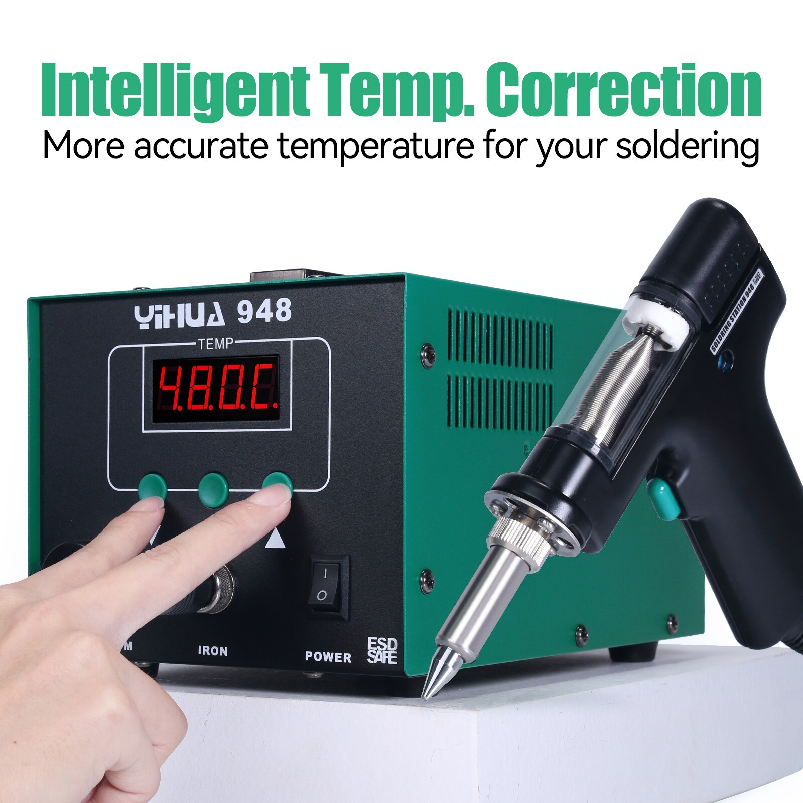 YIHUA 948 Desoldering Rework Station Suction Gun Digital Adjustable Temperature