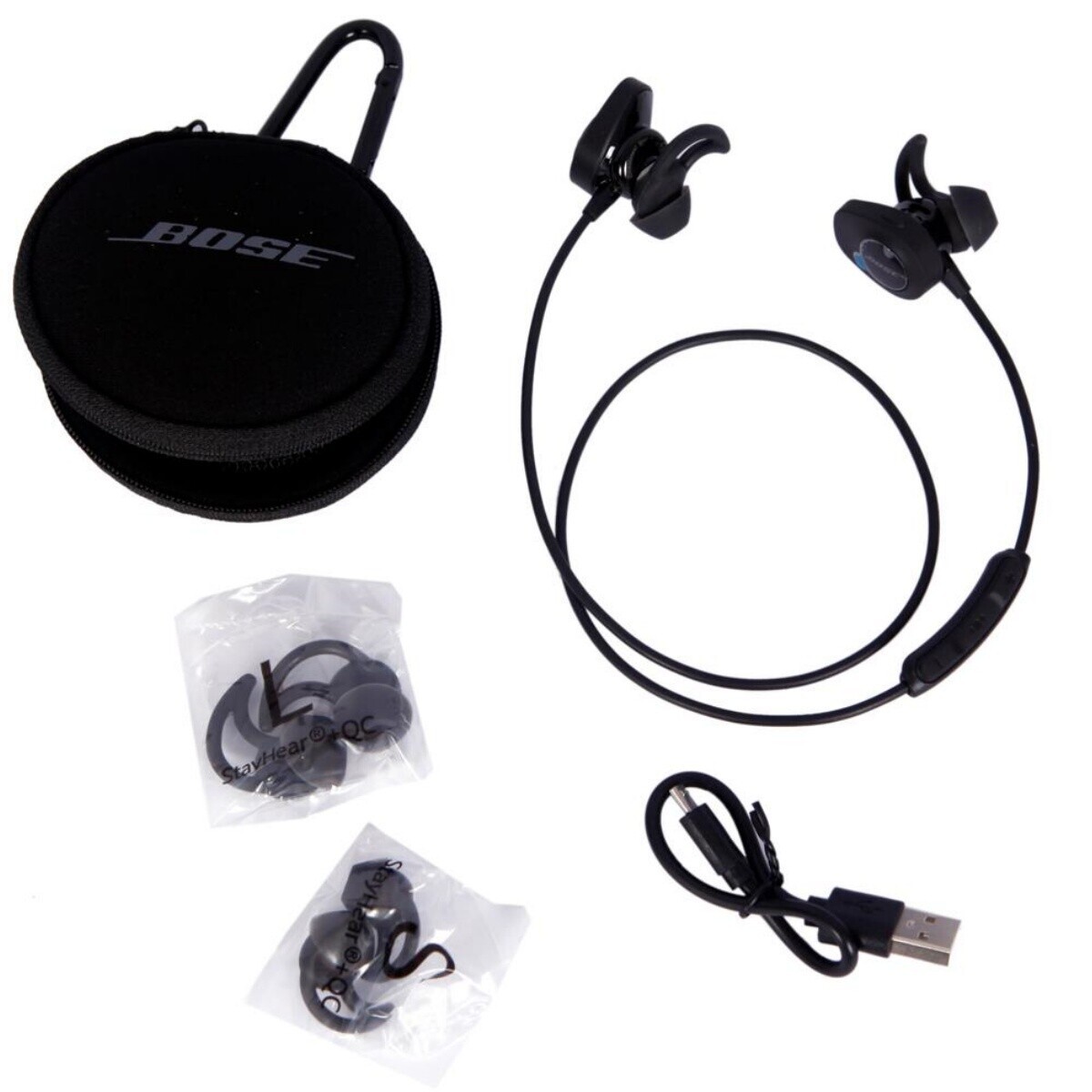 Black SoundSport Wireless In Ear Bluetooth Headphones Earphones Earbuds