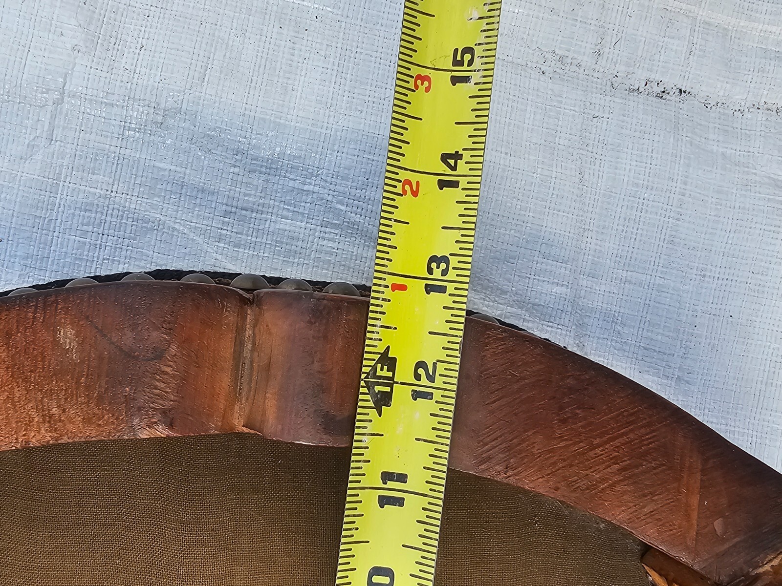 Antique 1930s French Louis XV Footstool – Carved Wood Cabriole Legs Needlepoint