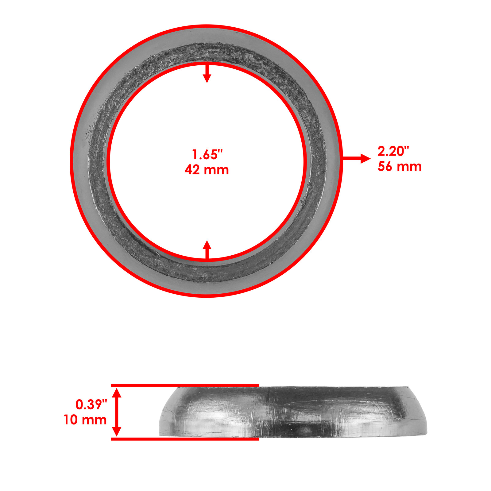 Caltric Exhaust Gasket Donut Seal for Polaris 5243518 5256385
