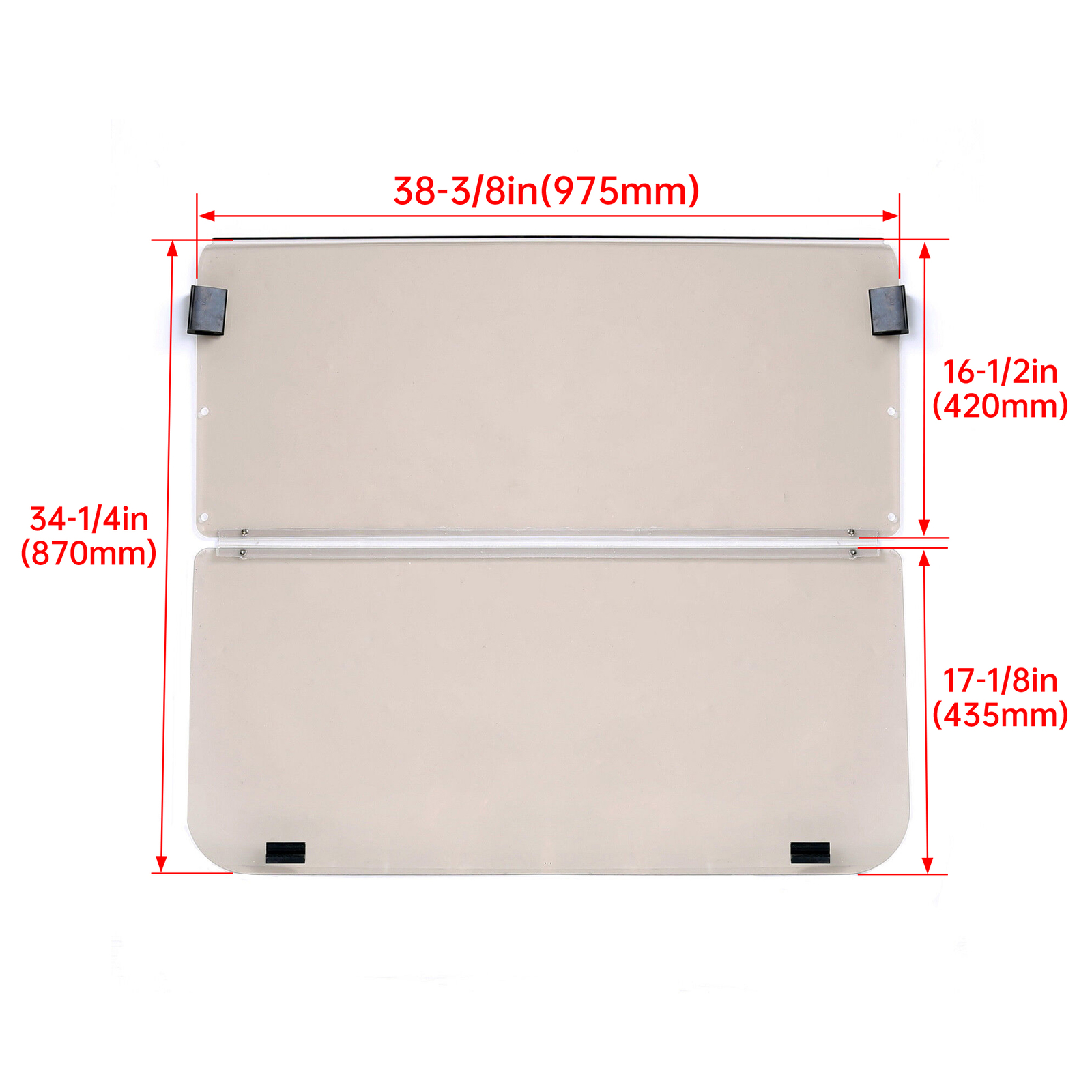 Tinted Windshield For Yamaha G22 2003-06 Folding Polycarbonate Golf Cart Part