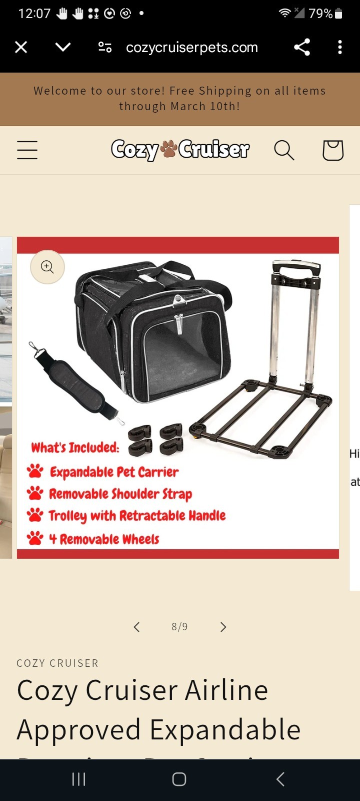 Airline Approved Expandable Premium Pet Carrier on Wheels- Two Sided BLACK...215