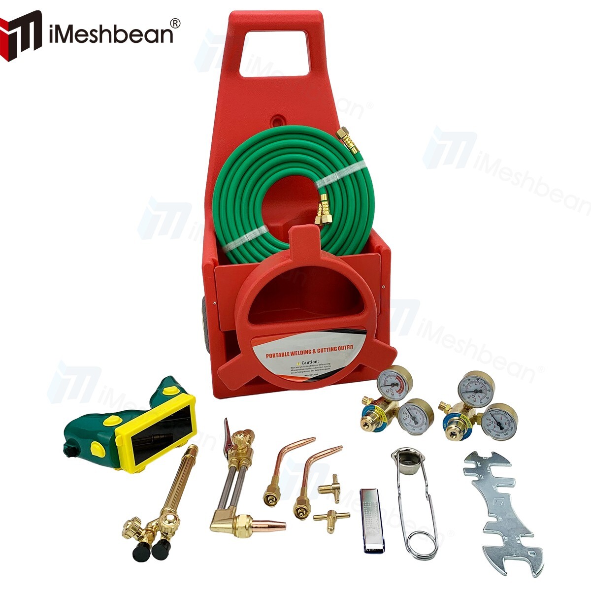 HVAC Portable Oxygen Acetylene Welding Cutting Torch Kit w/ Carrying Case & Hose