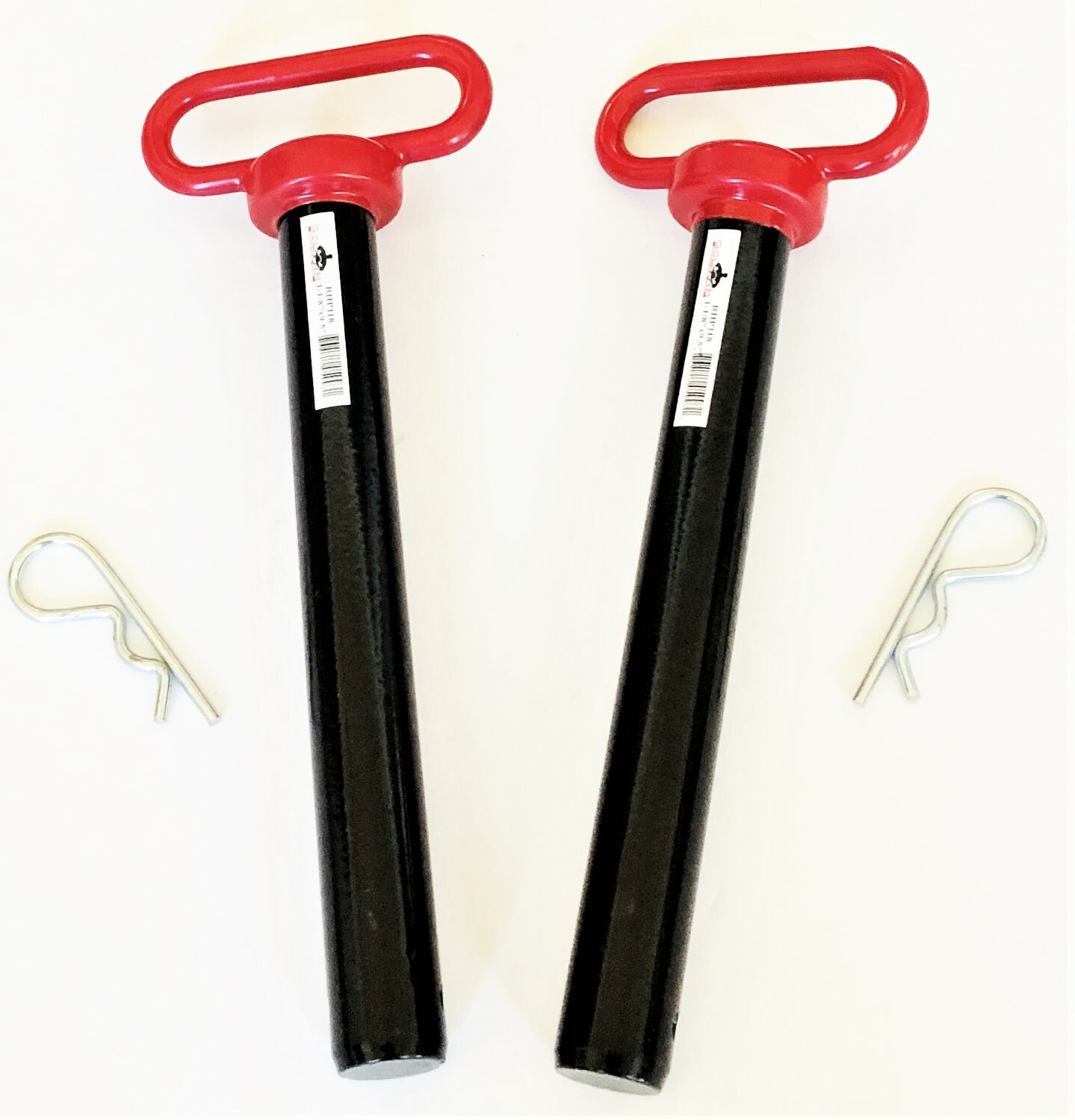 2 GOLIATH INDUSTRIAL RED 1-1/8" X 8-1/2" TRACTOR HITCH PINS WAGON TRAILER RHP118