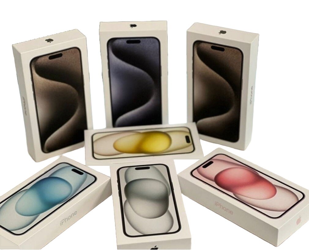 Original Apple iPhone 15 15 Plus Pro Max Retail Box with USB-C Charging Cable