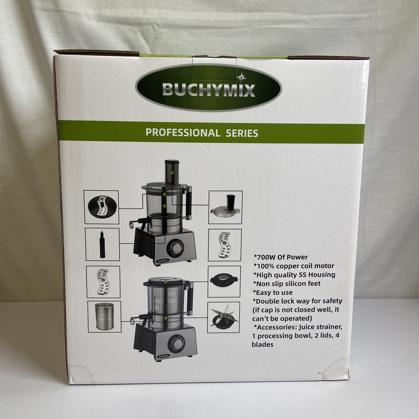NIB Buchymix Professional Series Prep Easy 7-Cup Food Processor