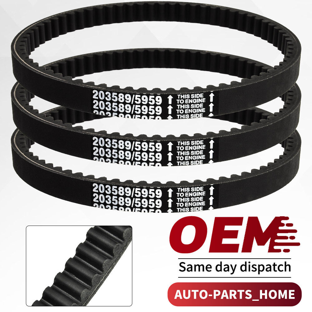 3Pc 30 series go kart cogged torque converter drive belt 203589-3 for comet 5959