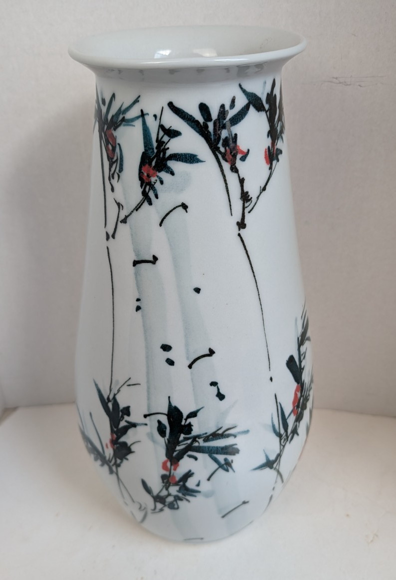 Porcelain Orchid Tall Desktop Chinese Style Flower Vase