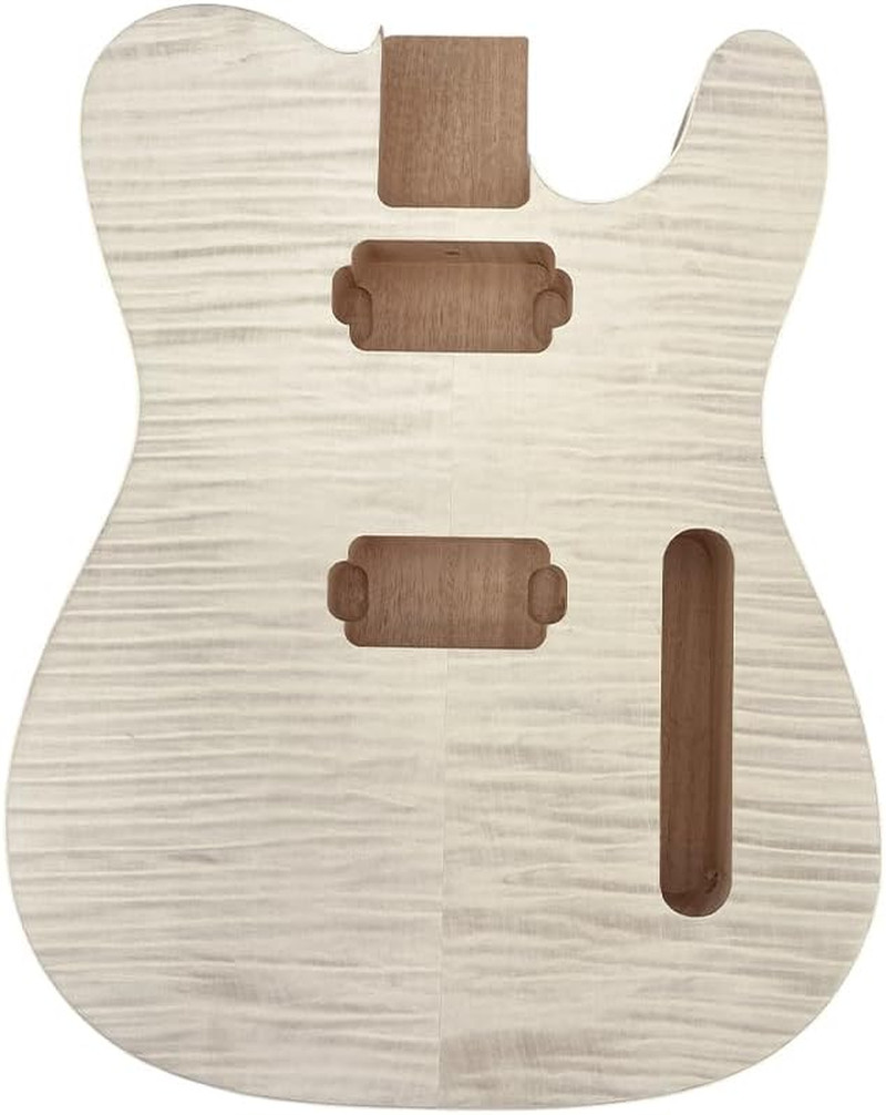 HH Mahogany Wood Guitar Body with Tiger Maple Top Fit Telecaster Tele