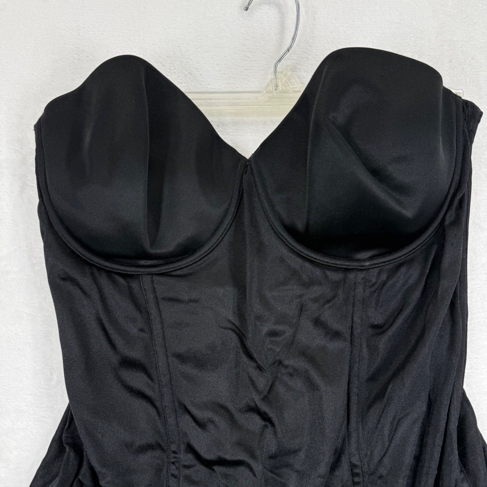 Cabernet Black Strapless Underwire Bodysuit Shaper 38C Style 8609 Sweetheart