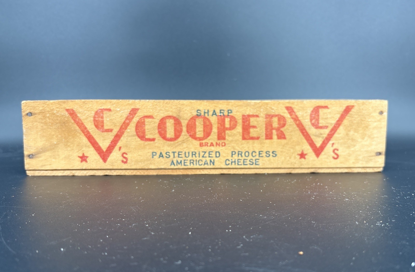 Vintage Cooper Sharp Cheese Box Pope & Sons Phila Pa. Wooden Advertising