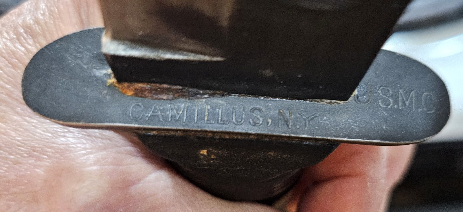 WWII USMC Camillus Fighting Knife Mark 2 KA-BAR Style w/Original Leather Sheath