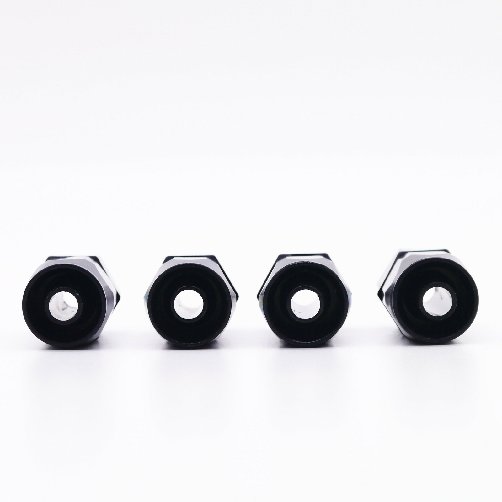 4PCs 6AN AN6 -6AN BLACK STRAIGHT SWIVEL FUEL OIL HOSE END FITTINGS