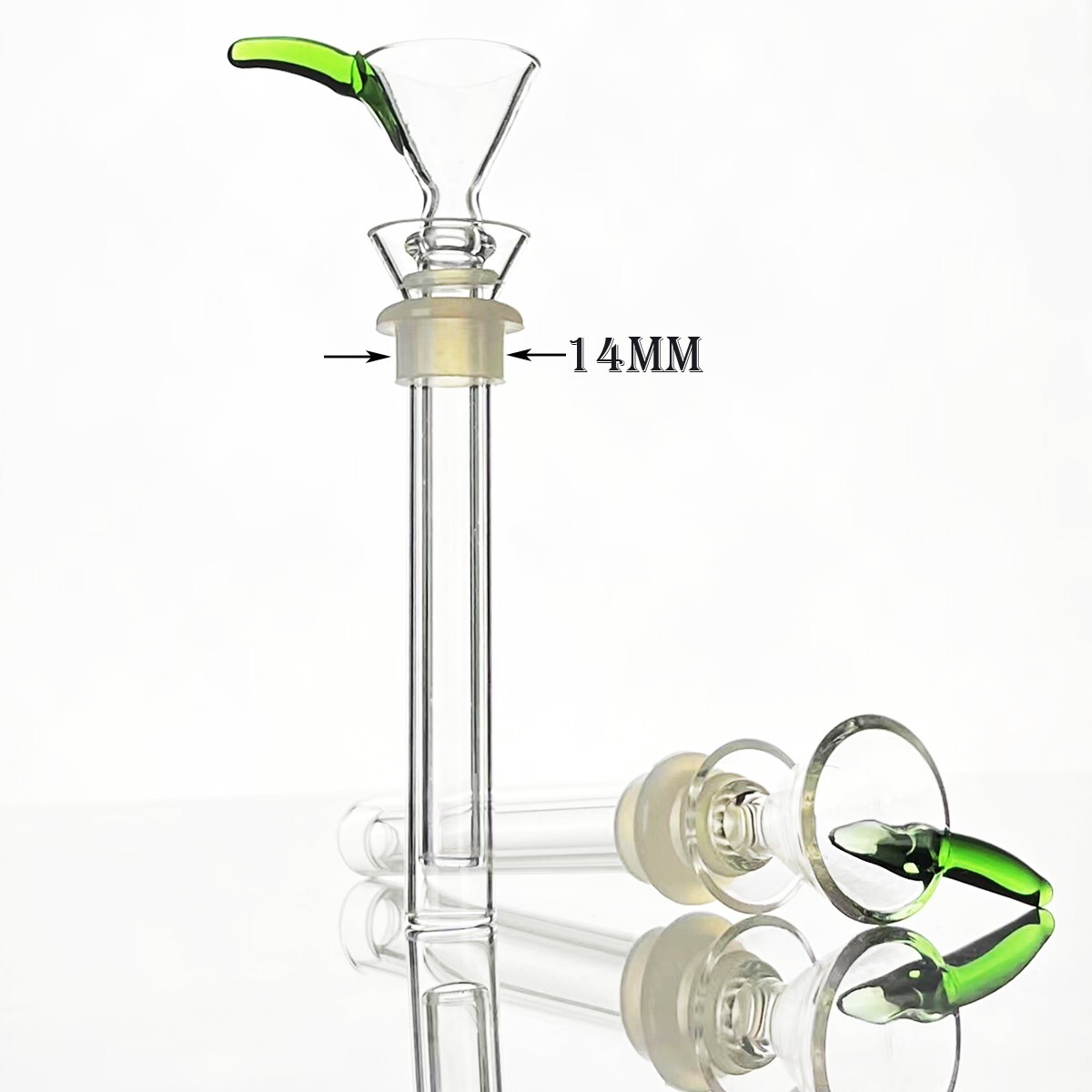 4 Pack 4" Glass Bong Replacement Slide Glass Bowl Hookah Adapters Stem Set 14mm