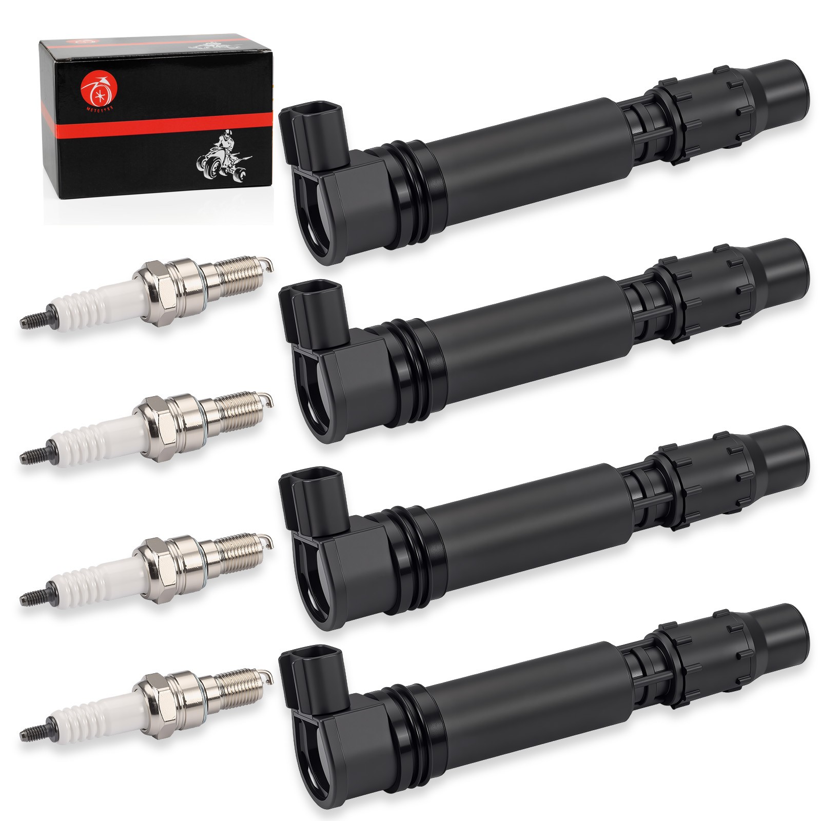 2004 2005-2007 For Honda CBR1000RR Ignition Coils & Iridium Spark Plug Set of 4