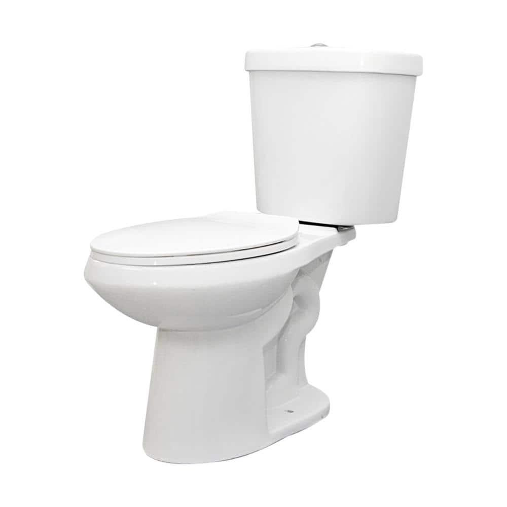 Glacier Bay N2316 Dual Flush Elongated Toilet 1.1/1.6 GPF, White Seat Included