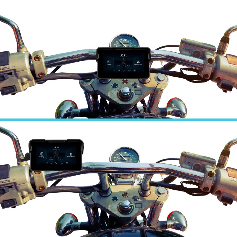 5" Motorcycle Portable Wireless Apple Carplay Android Auto Waterproof Car Stereo