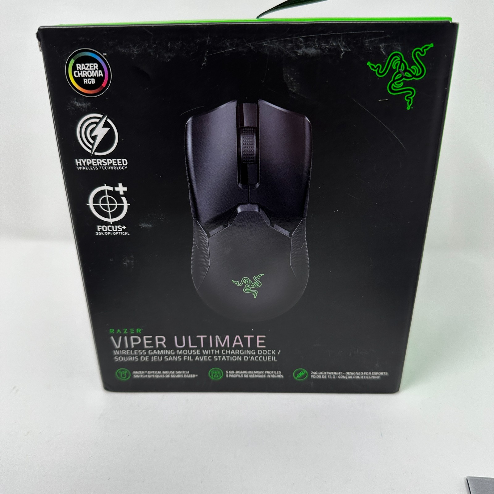 Razer Viper Ultimate Wireless Gaming Mouse RGB Dock Black - Pre-Owned