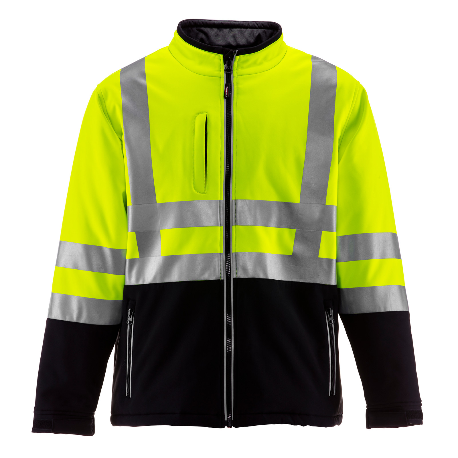 RefrigiWear HiVis Insulated Softshell Jacket - High-Visibility, Warm Work Coat,