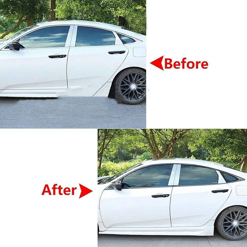 Chrome Delete Blackout Overlay for 2018-2024 Toyota Camry Window Trim