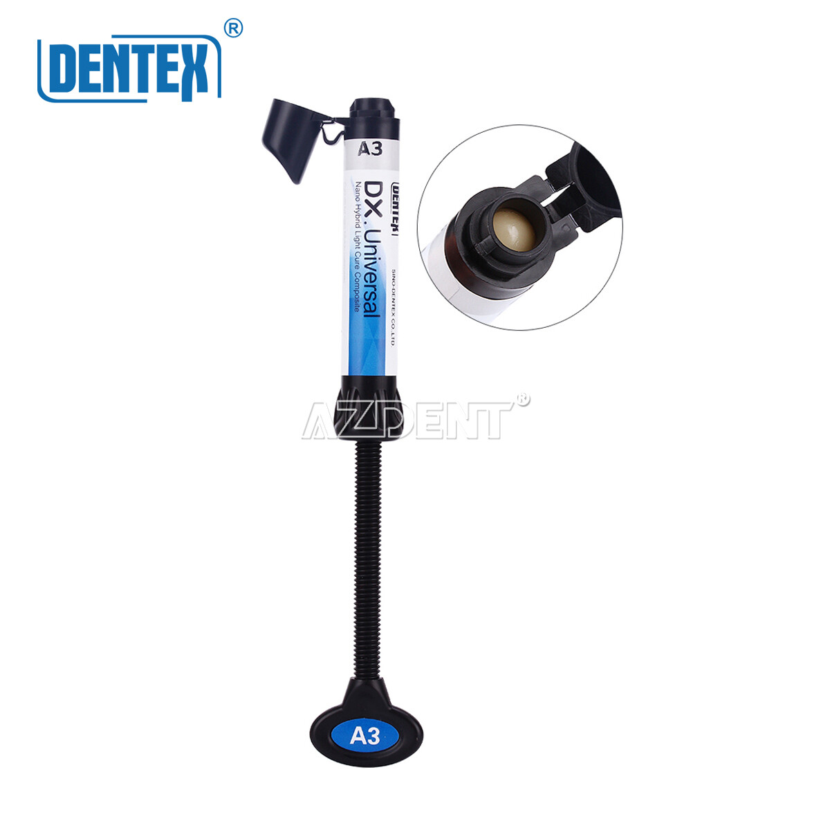 Dentex Dental Light Cure Hybrid Resin Composite Restoration 6 Syring Kit A1-B1